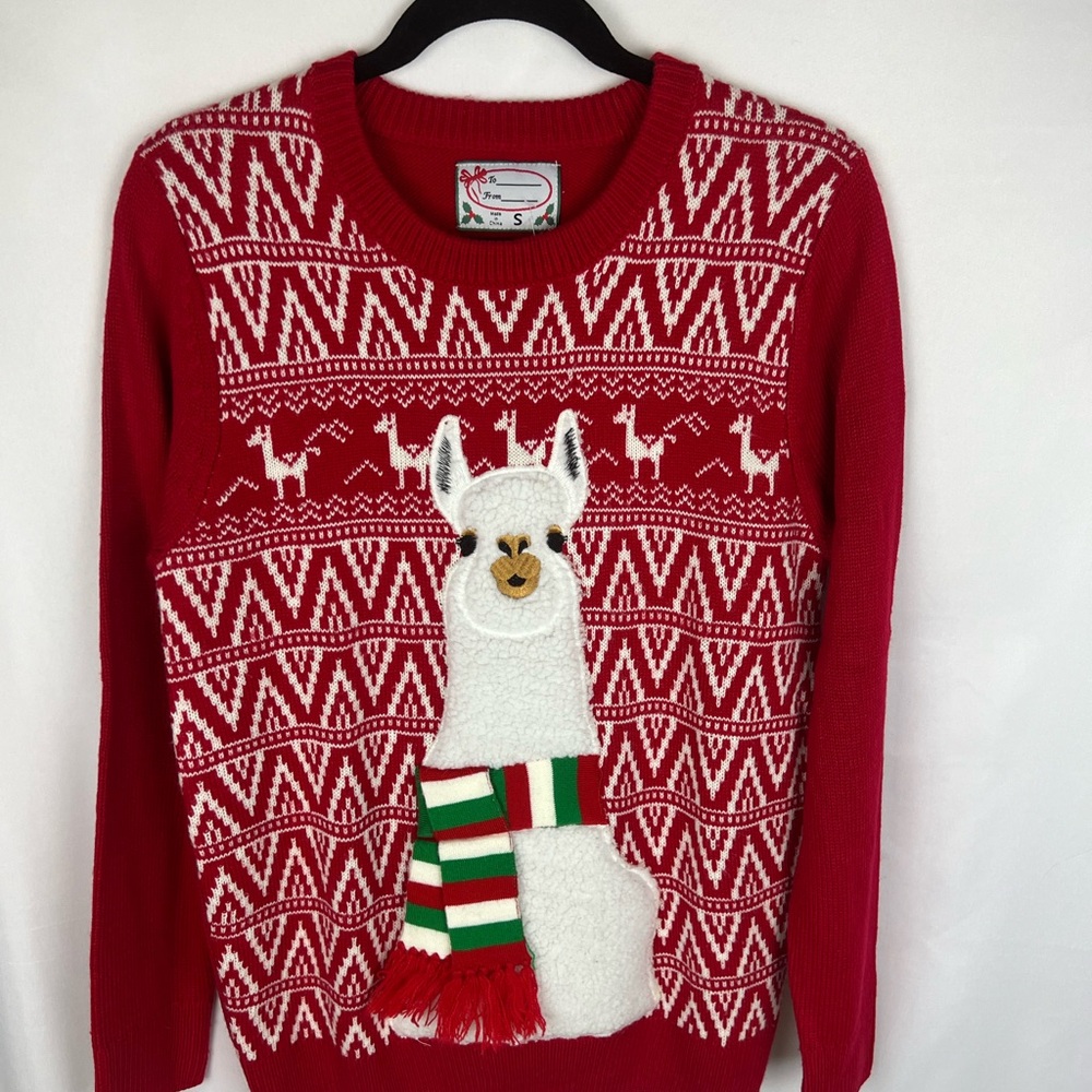 Llama Christmas sweater